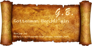 Gottesman Benjámin névjegykártya
